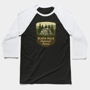 Black Hills National Forest Camping Badge Baseball T-Shirt